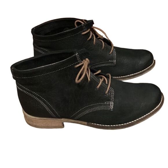 Josef Siebel EU 38 black leather lace up Chelsea boots - Picture 7 of 15